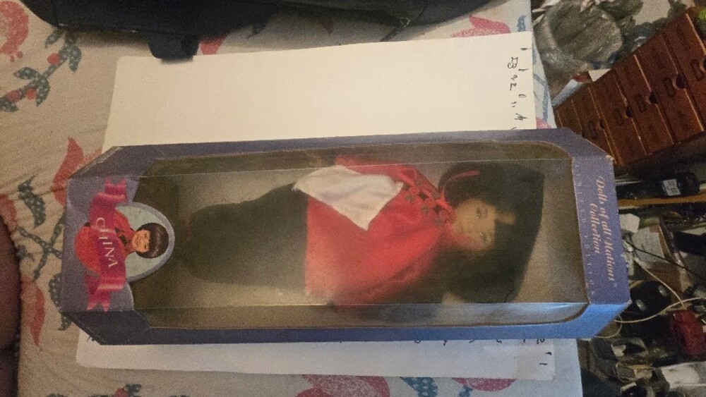 Dolls of the World Collection Mini Doll Red Black Outfit